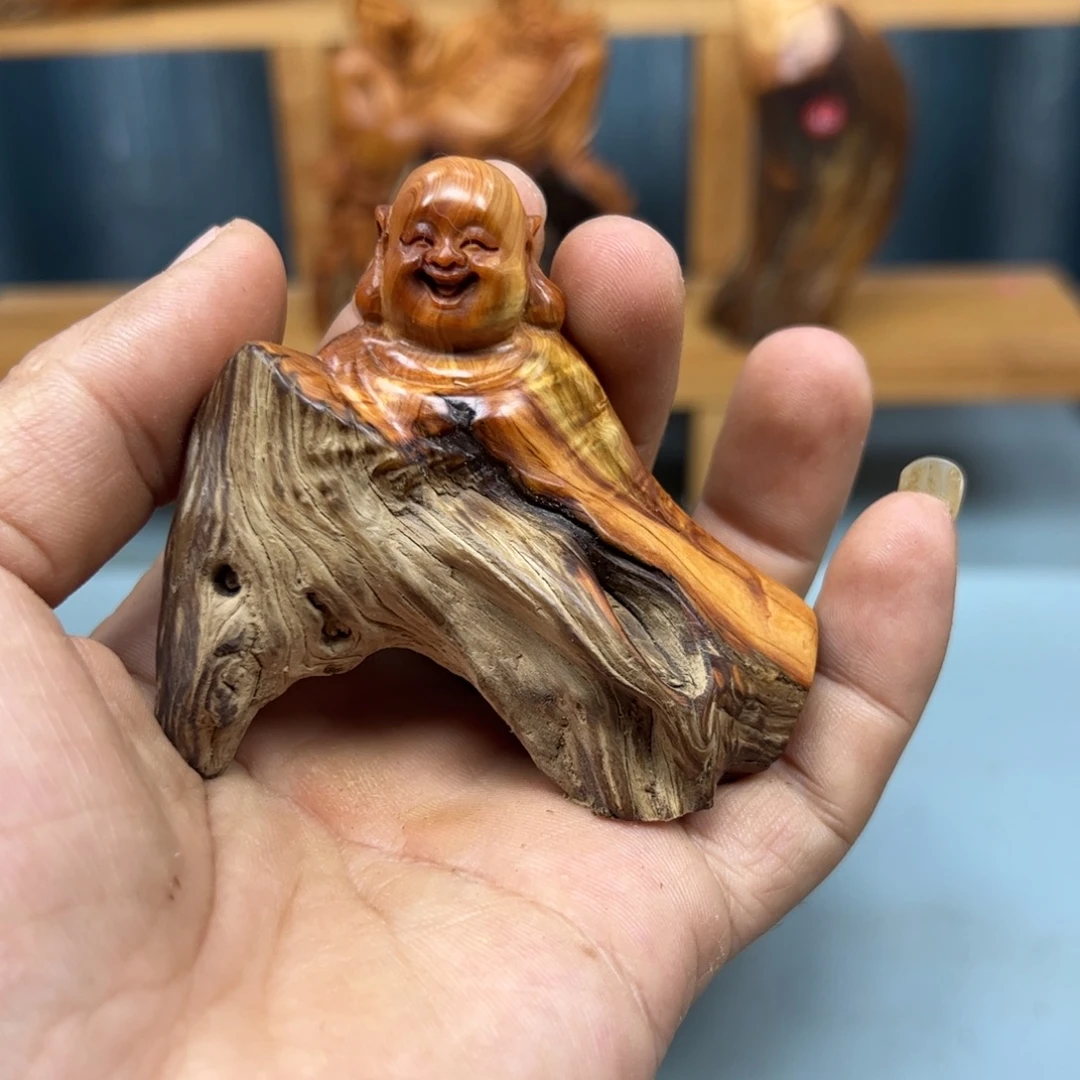 河***部木崖柏木摆件手把件