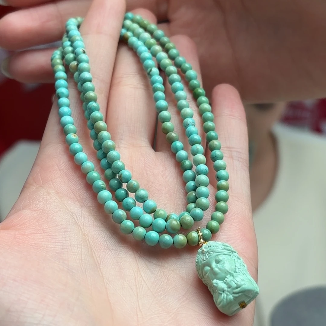 绿松石未镶嵌颈饰