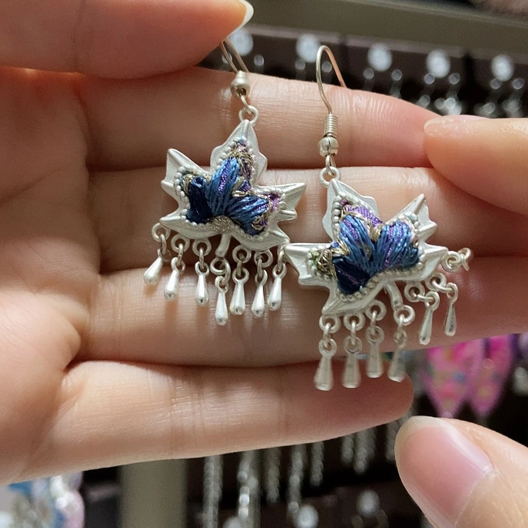 织绣耳环耳环耳环