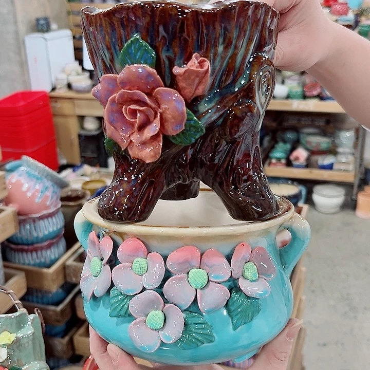 凑单10元陶瓷花盆发货！