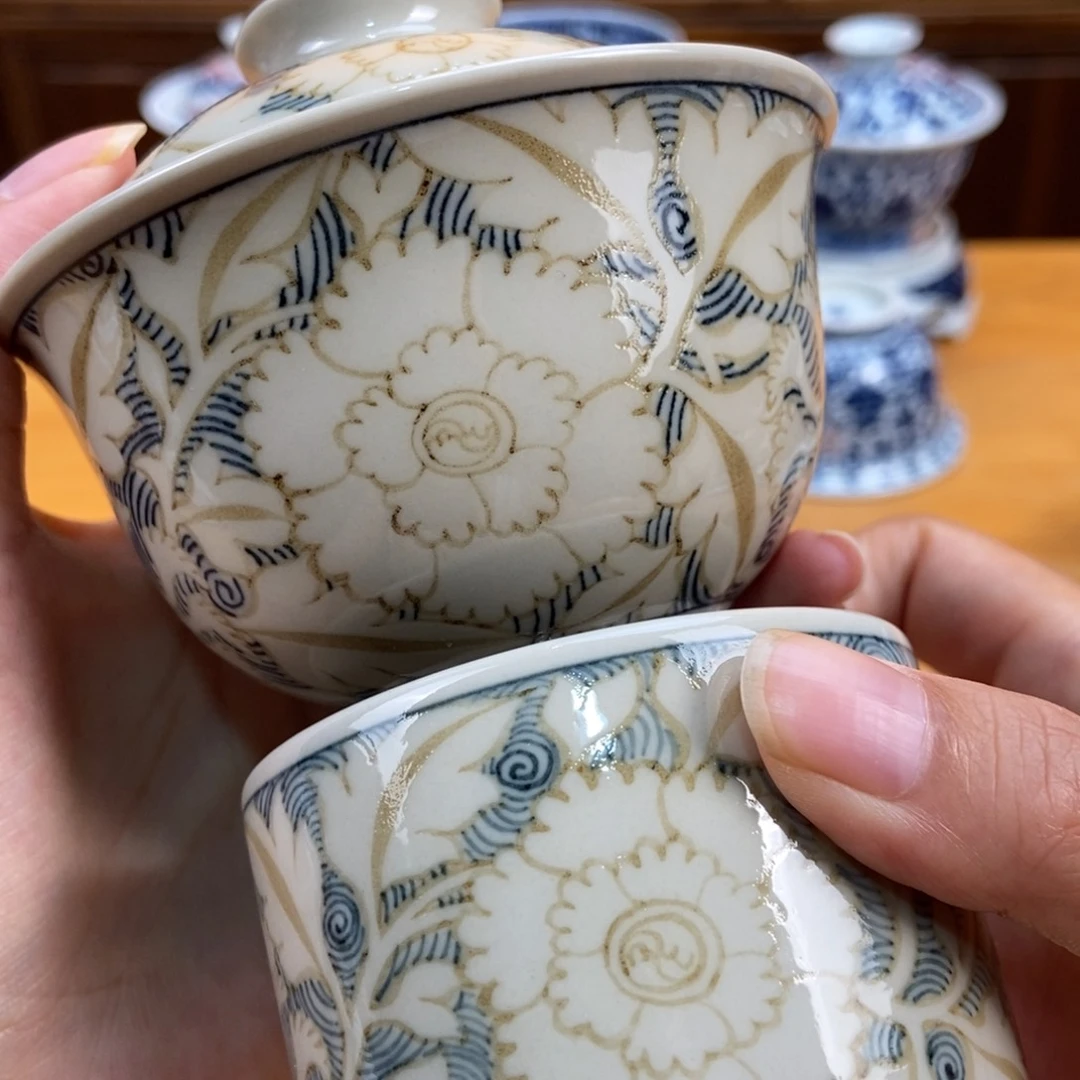 手绘现代茶具非古董