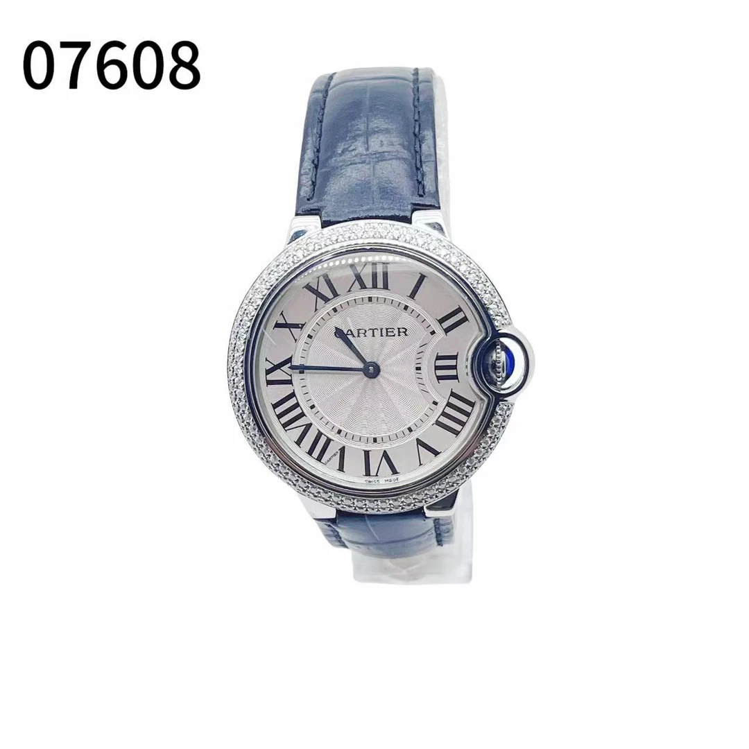 95新 Cartier/卡地亚 蓝气球 /07608/女士石英腕表/36盘/瑞士名表