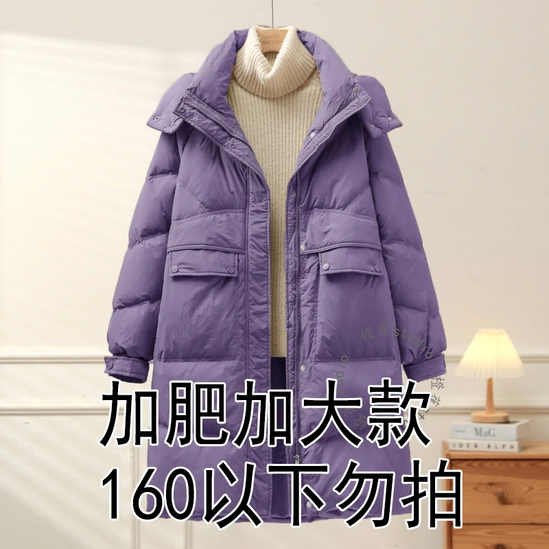 冬季羽绒棉服中长款宽松棉衣2025新款保暖大码女外套加厚棉袄外套