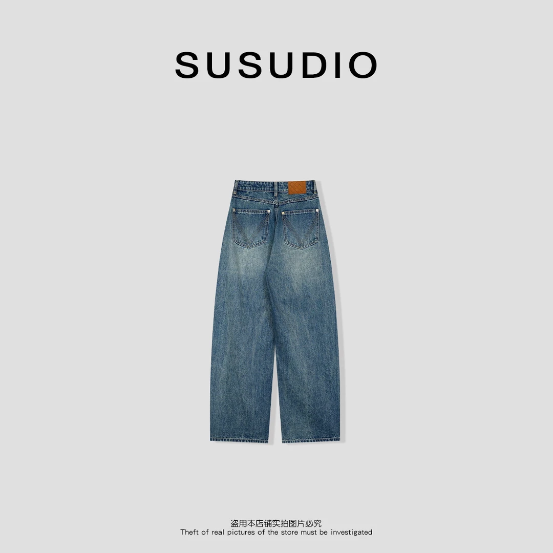 SUSUDIO 设计款百搭经典不挑人牛仔裤40149