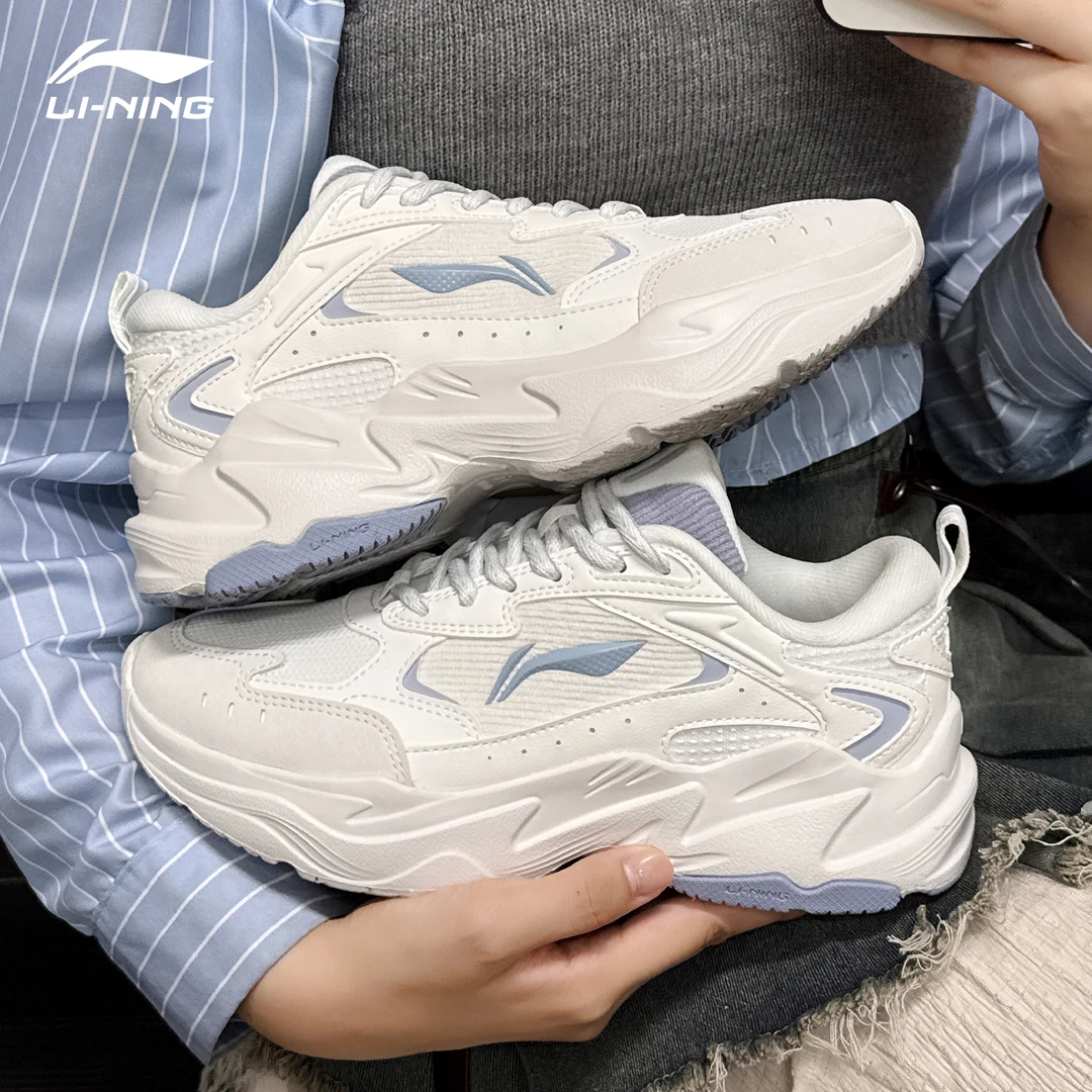 李宁启星运动鞋女鞋2025新款ins风潮流老爹鞋厚底增高学生休闲鞋