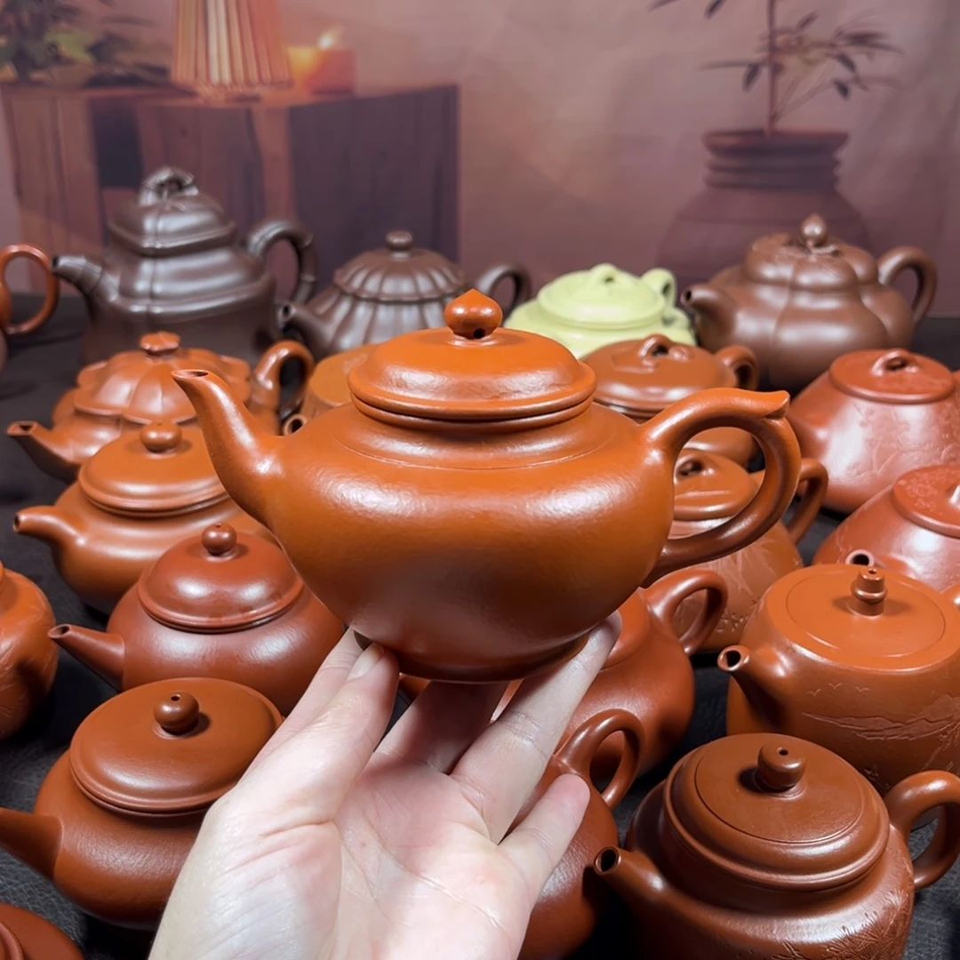 茶壶紫砂原矿朱泥260毫升