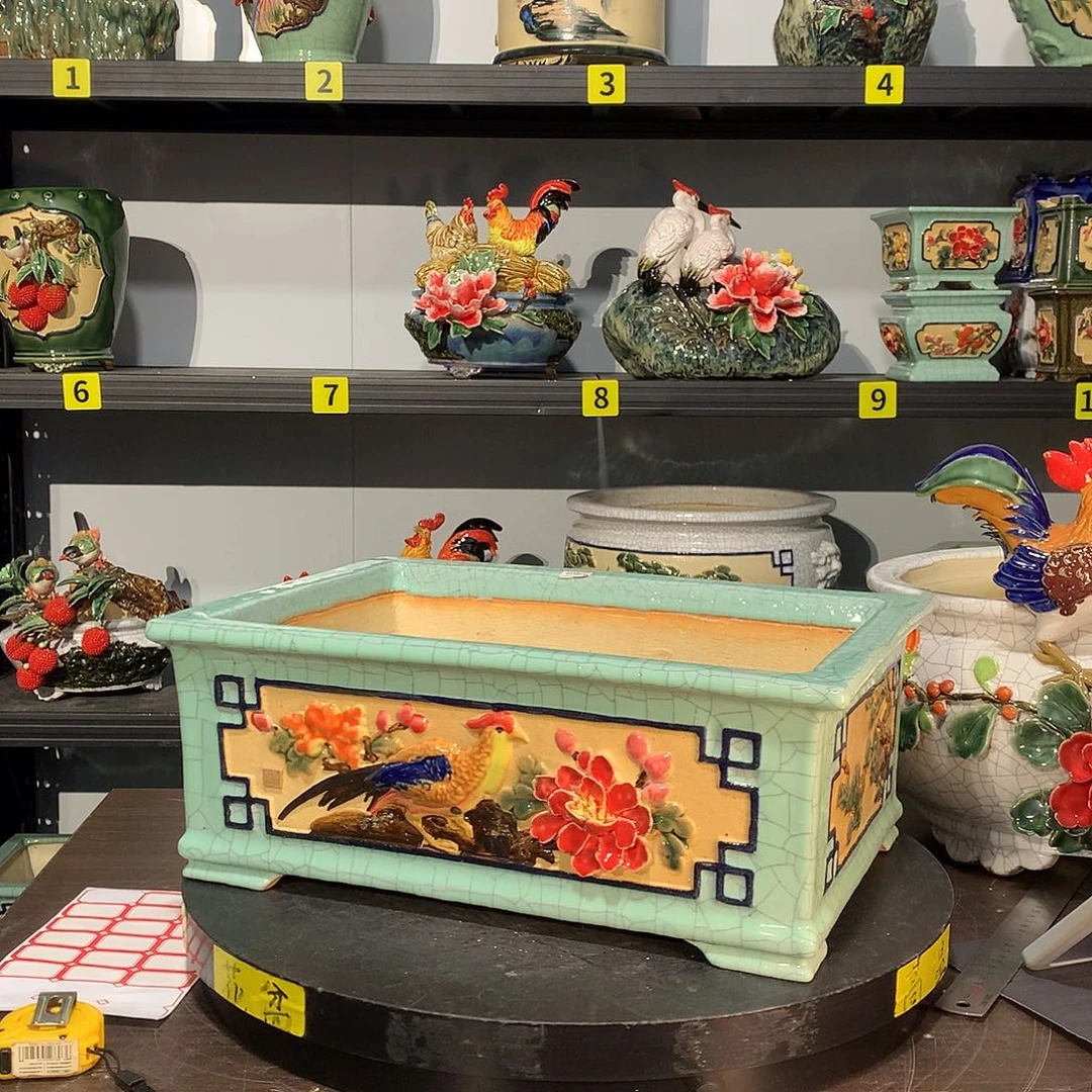 哥***说高温石湾盆石湾盆