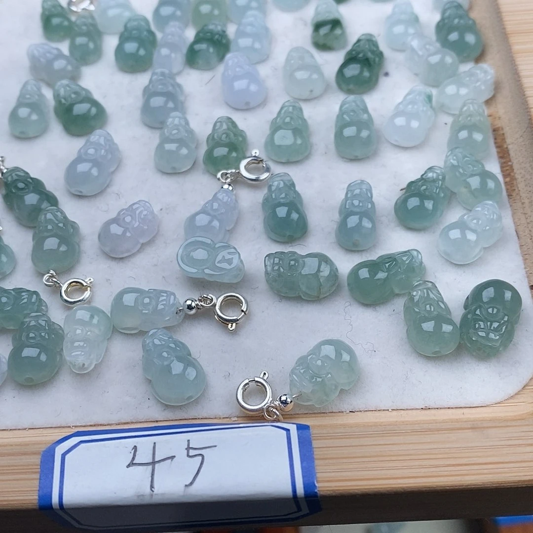 翡翠颈饰未镶嵌任挑前后孔