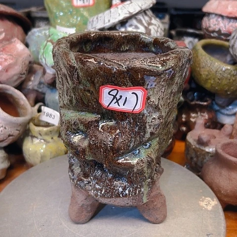 粗陶花盆手工花盆