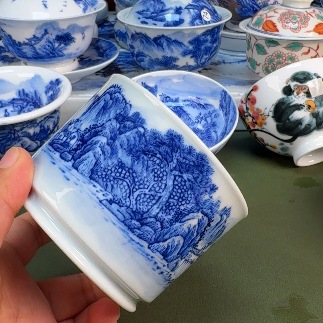 陶瓷景德镇纯手绘茶具圆圆241