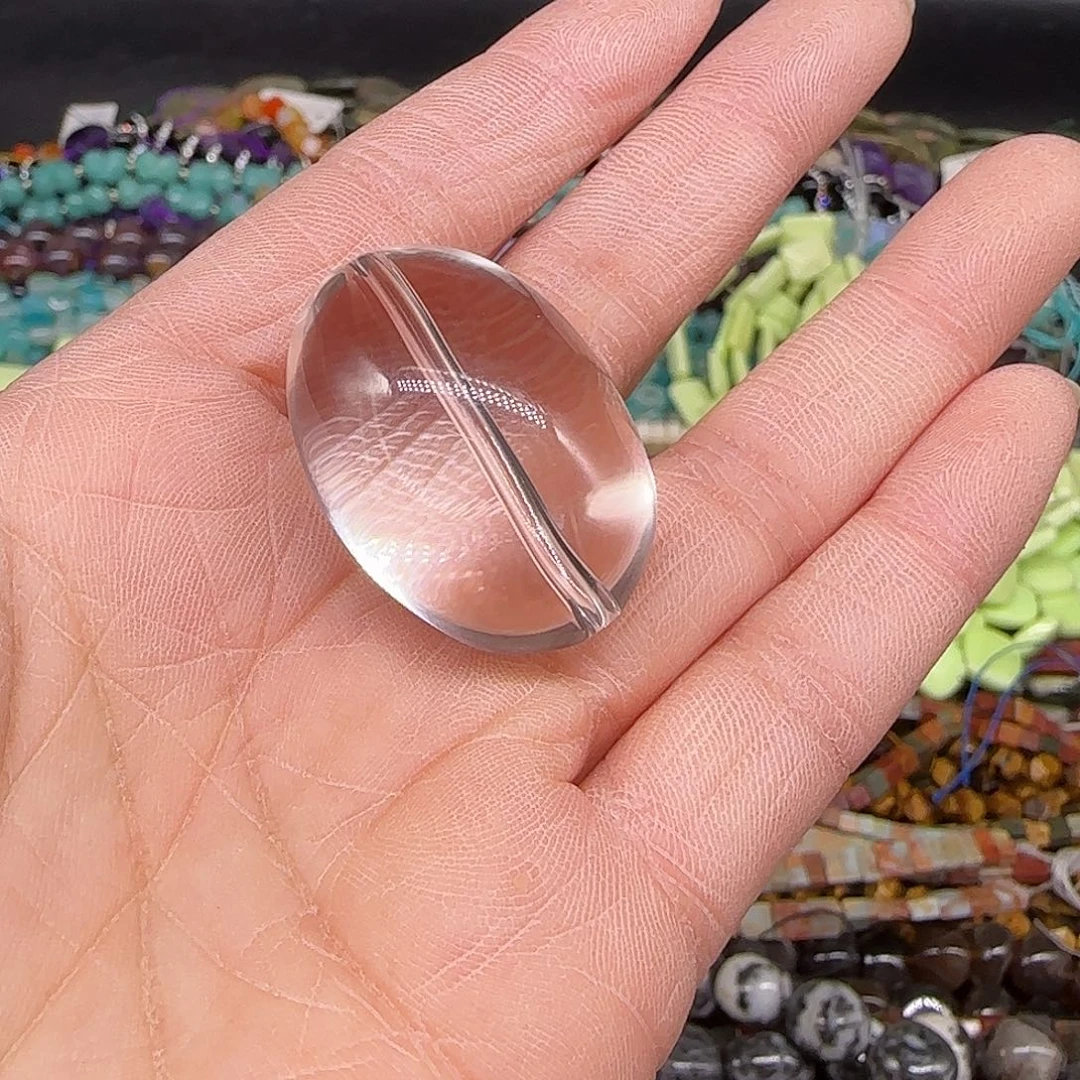 宁***宁玛瑙/玉髓合金珠宝半成品白水晶拍两74发一颗02