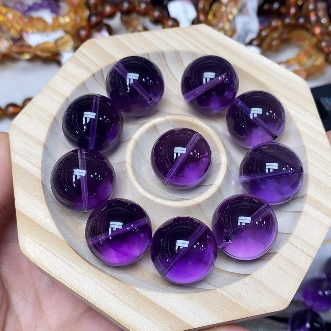 紫晶珠宝半成品未镶嵌M**k19mm毕业老料巴西
