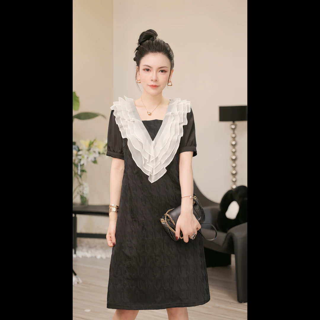 【燕子设计师品牌】悸动 拼色连衣裙 12661 C