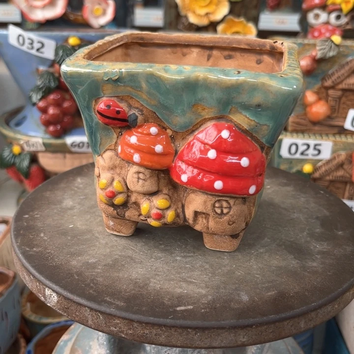 紫砂花盆粗陶材质多肉花盆