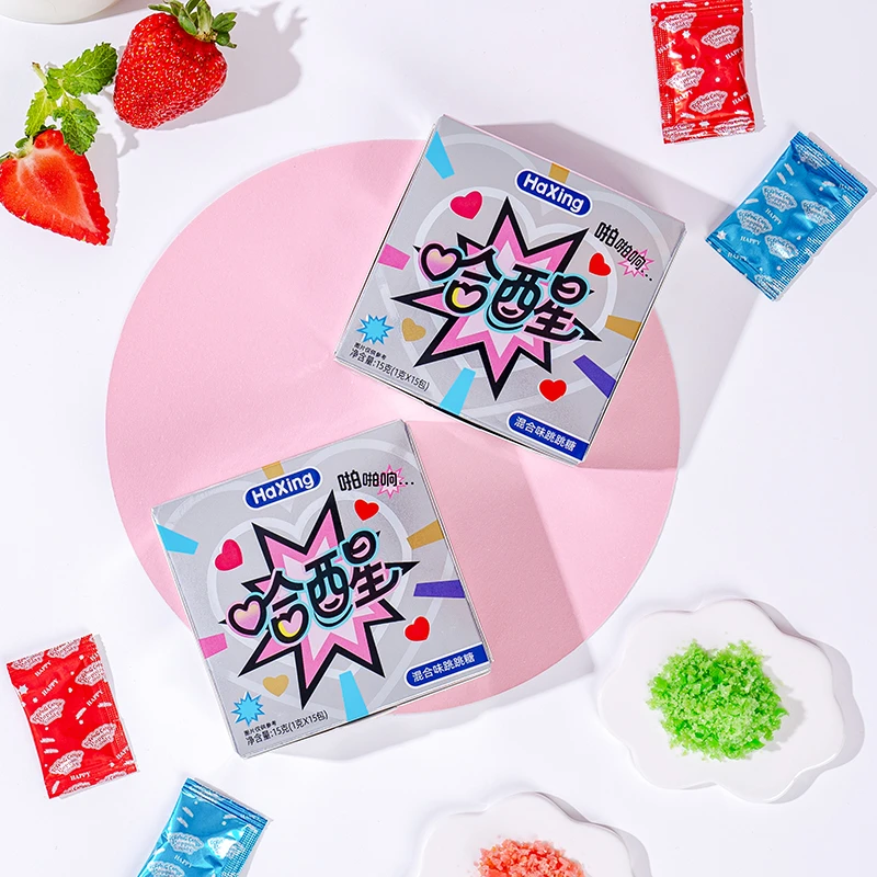 哈醒PaPa响跳跳糖草莓薄荷混合味清新劲凉口气情侣夏天约会氛围糖
