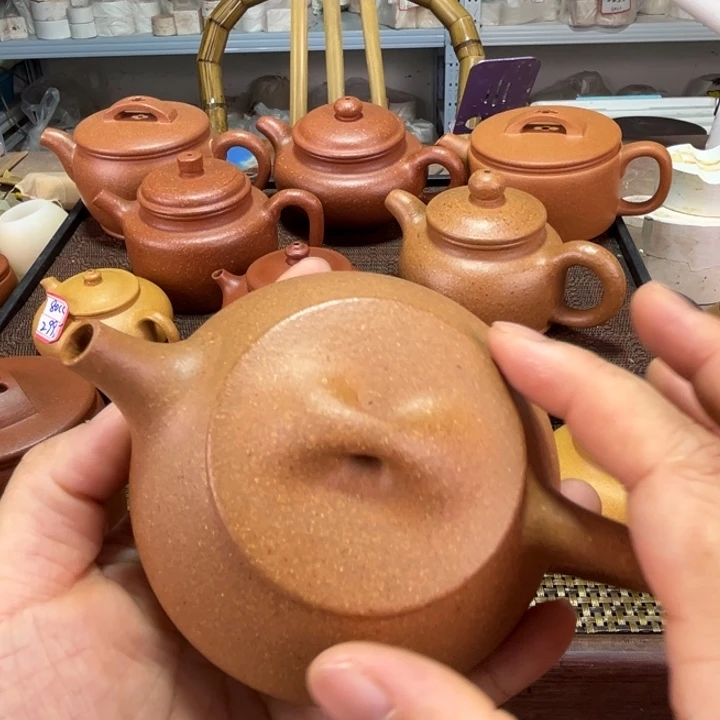 小***烁茶壶紫砂微瑕疵石瓢160