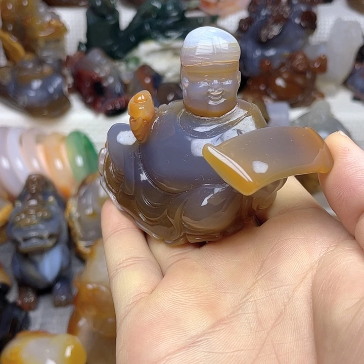 玛瑙/玉髓饰品未镶嵌狼**下
