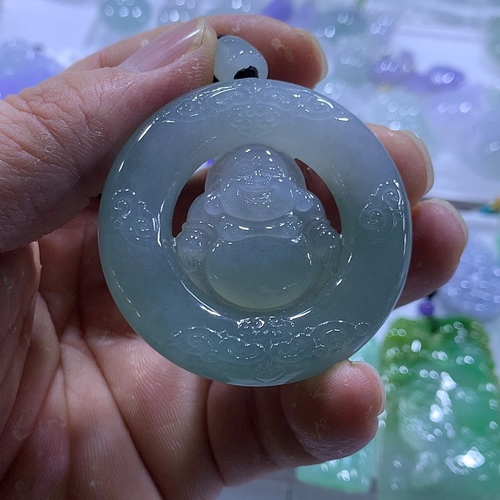 翡翠未镶嵌颈饰天然翡翠A货吊坠