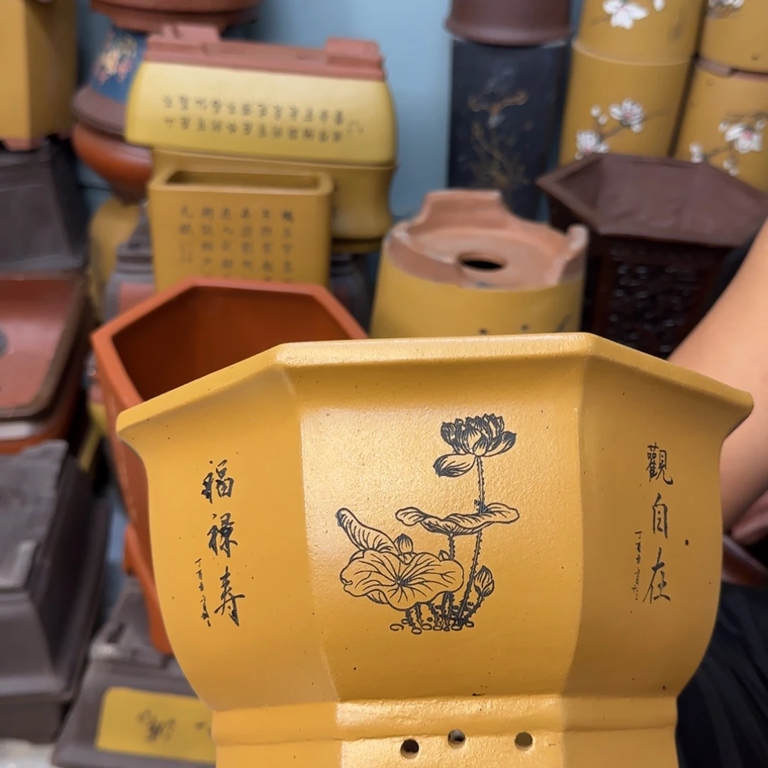 紫砂花盆口径27.17口径