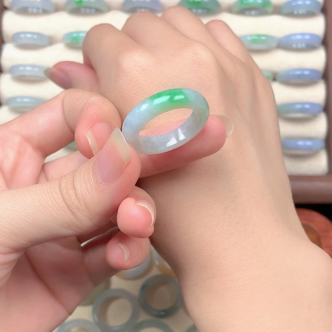 未镶嵌戒指翡翠圈口19-20