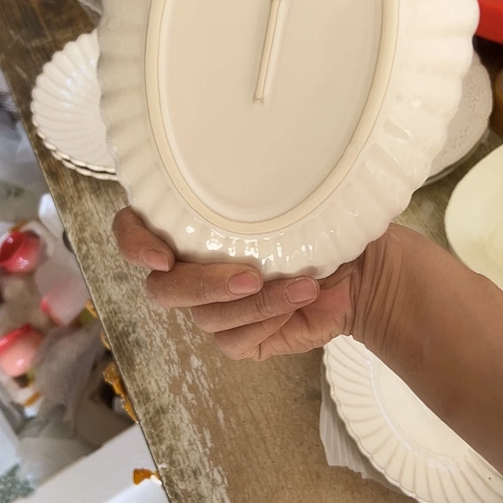 瓷片默认瑕疵商品椭圆深3个