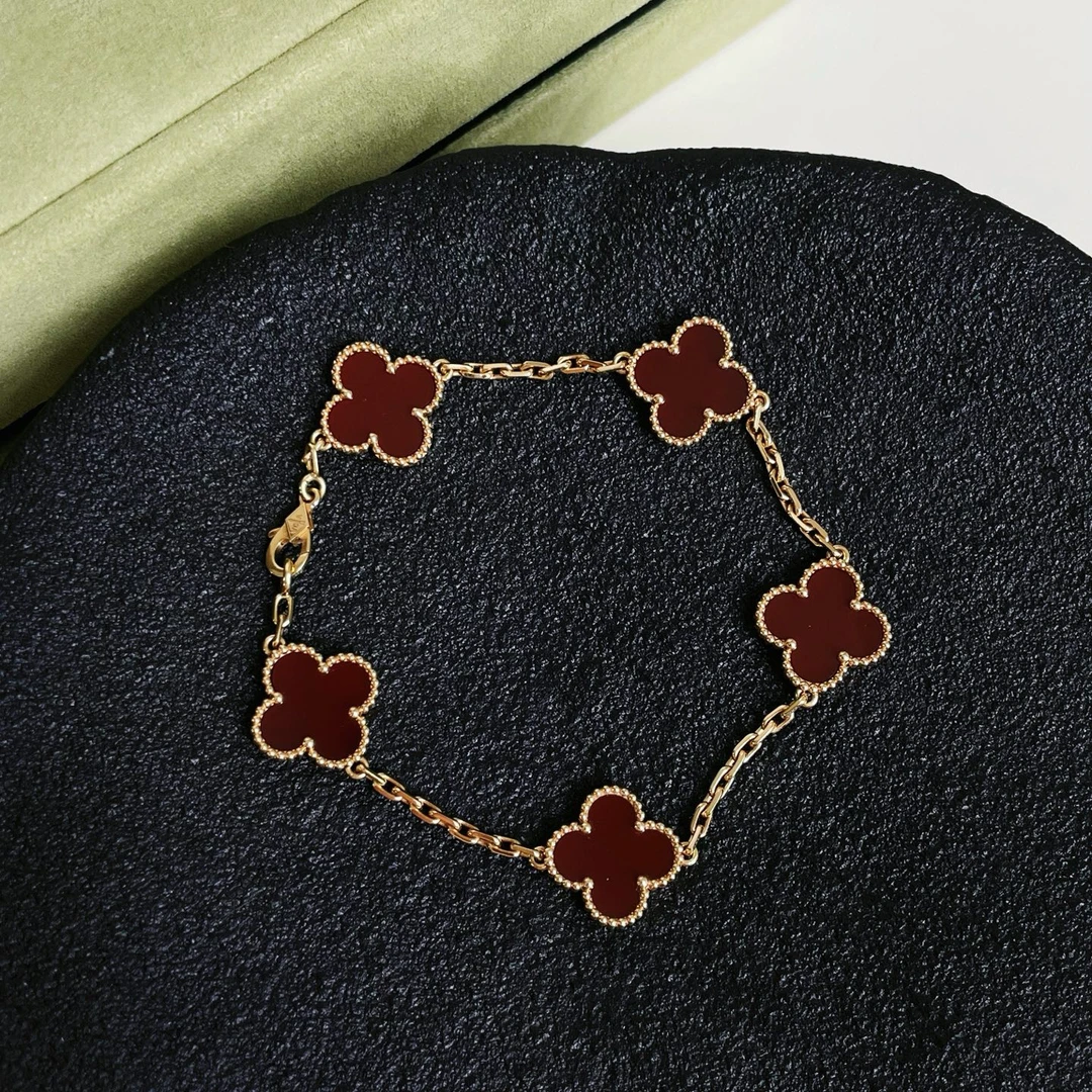 99新 梵克雅宝 红五花手链盒子保24年11月BJM12-2093