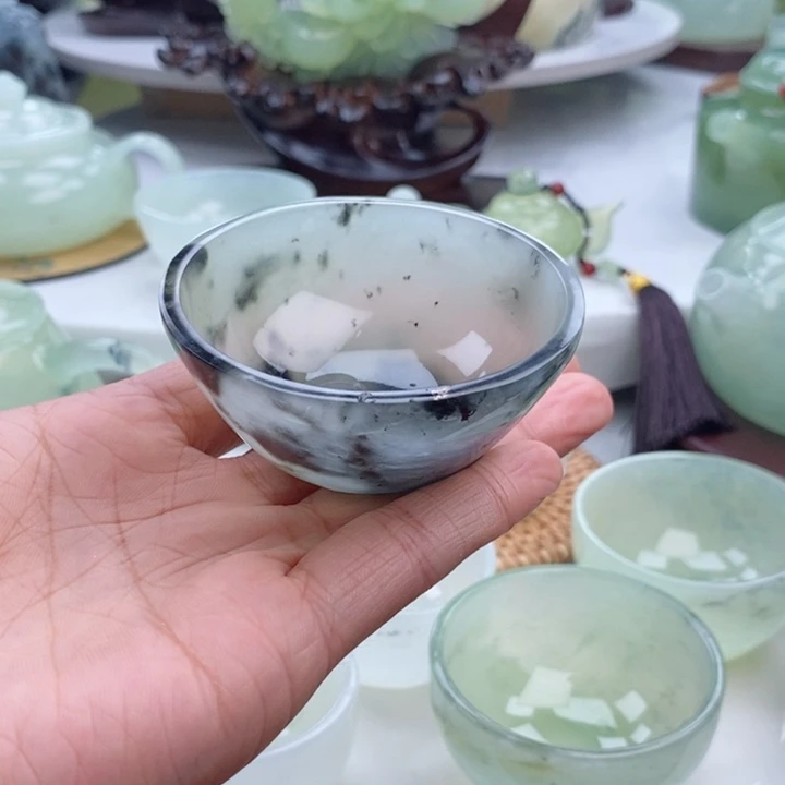 岫玉四大名玉茶杯未镶嵌玉*坊