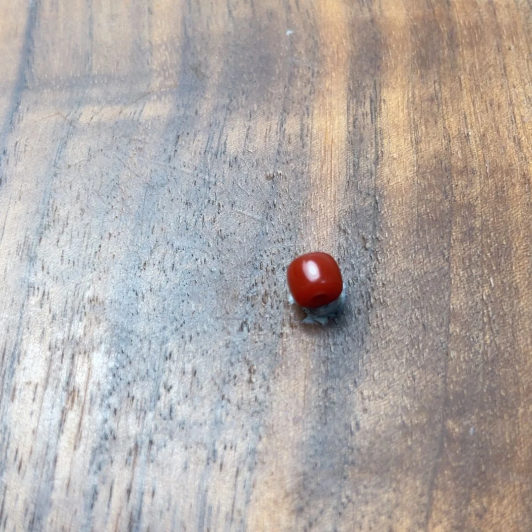 南红玛瑙5.4mm锦红直切未镶嵌胡*阳