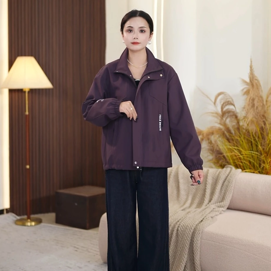 【CFNZ】秋季女长袖时尚新款户外百搭休闲风纯色连帽女款外套