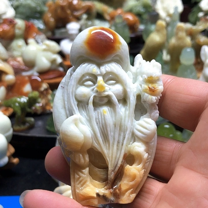 用***2石材家居装饰摆件寿比南山