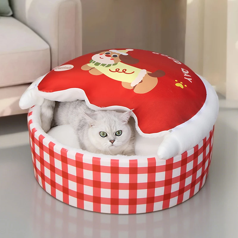 猫窝冬季防寒保暖封闭式宠物窝可拆洗四季通用深度睡眠安全感狗窝