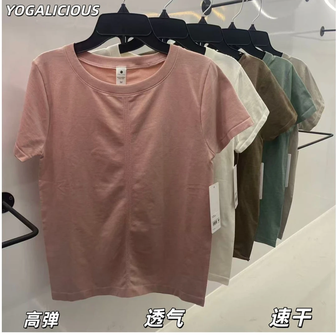 短袖t恤夏季轻薄透气速干吸汗短健身跑步瑜伽短袖运动T恤女XH033