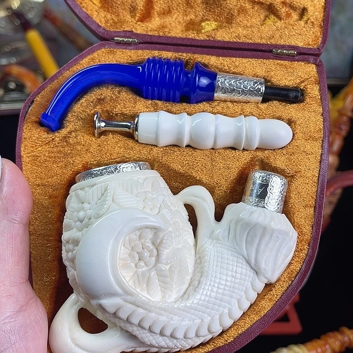 皇***人海泡石烟斗超大号万花龙蛋