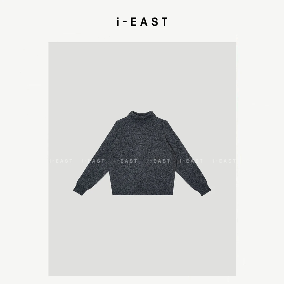 i-EAST 傲娇御姐~极简半高领百搭毛衣-4Q T8155