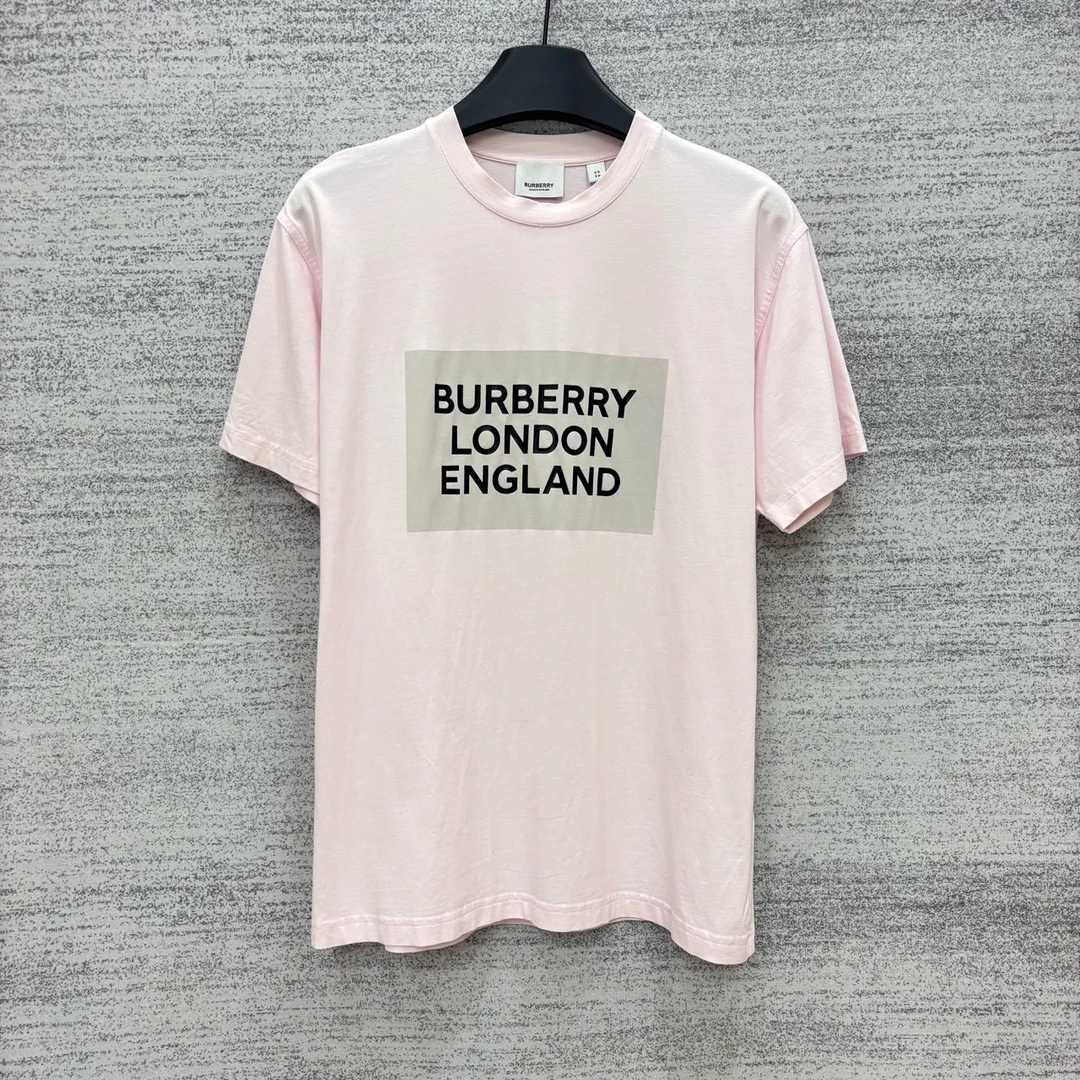 99新 BURBERRY/博柏利 字母徽标伦敦标语短袖/尺码XS/WX109618
