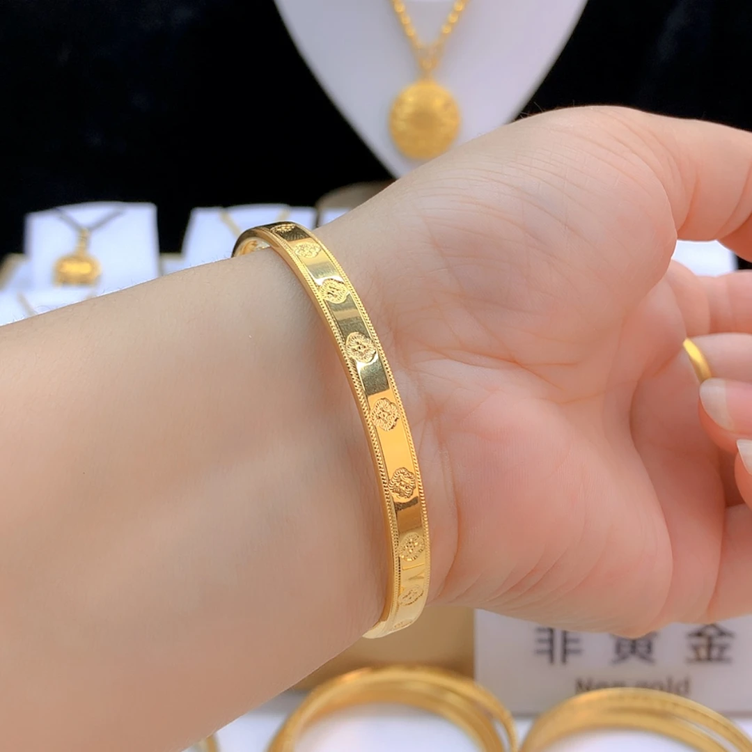 【闪购商品】铜合金硅胶四叶草开口