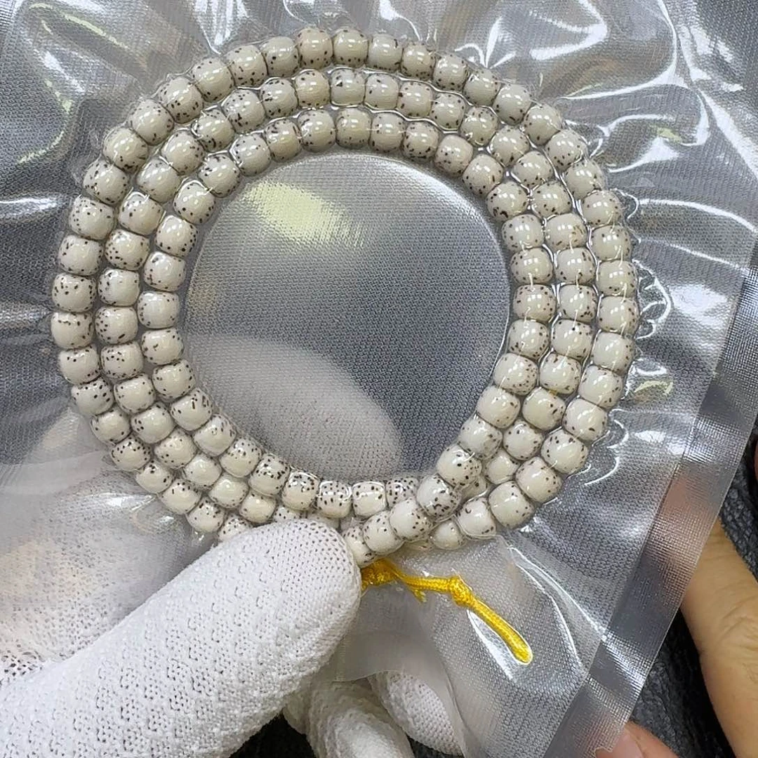 手串星月菩提7*6原生态河豚大留白手串
