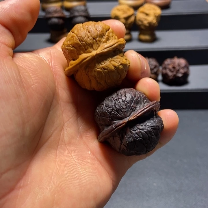 文玩核桃把件B七彩螺39mm