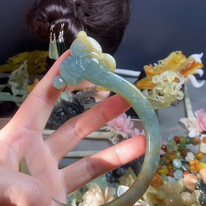 岫玉未镶嵌发簪发簪