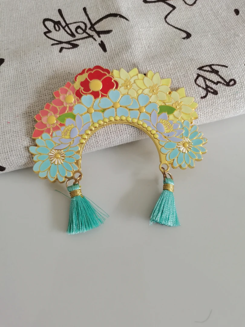 泉州簪花金属冰箱贴创意浮雕冰箱贴装饰景区国潮旅游文创纪念礼品