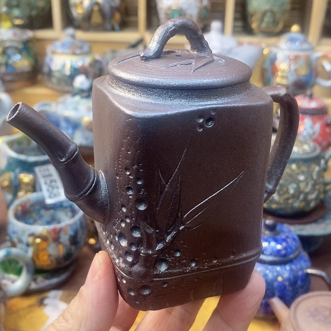 粗陶志野柴烧茶器