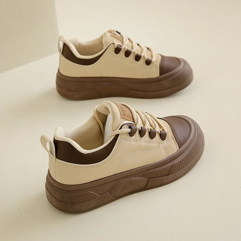 【商超撤柜】爆款厚底小白鞋女2025春季小众轻便透气防滑百搭学生运