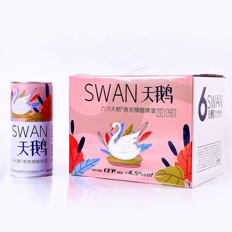 网红啤酒六只天鹅原浆小麦精酿白啤酒1L*6桶