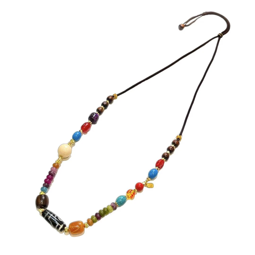 多宝玛瑙珠DIY项链 A43-11