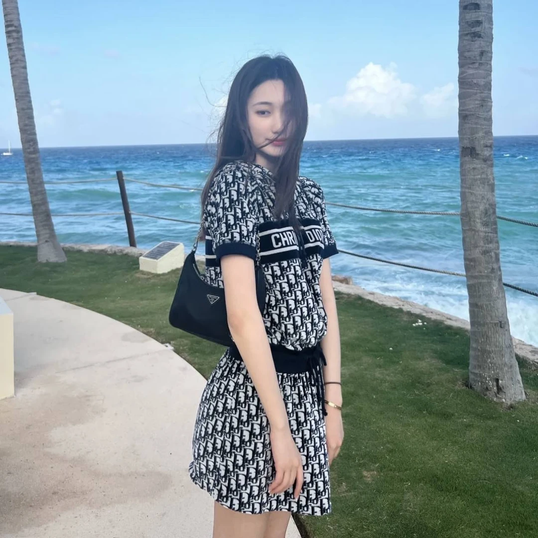 未使用 DIOR/迪奥 汤/P215359328/老花 满印连衣裙