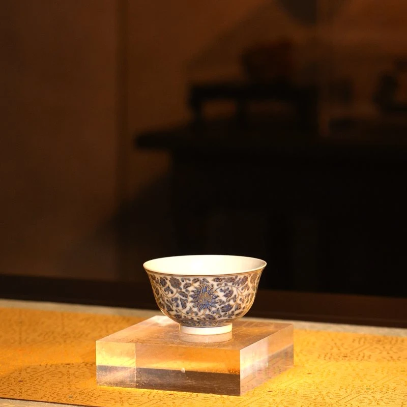 BJ云兮描金缠枝莲撇口杯yxcy2506043