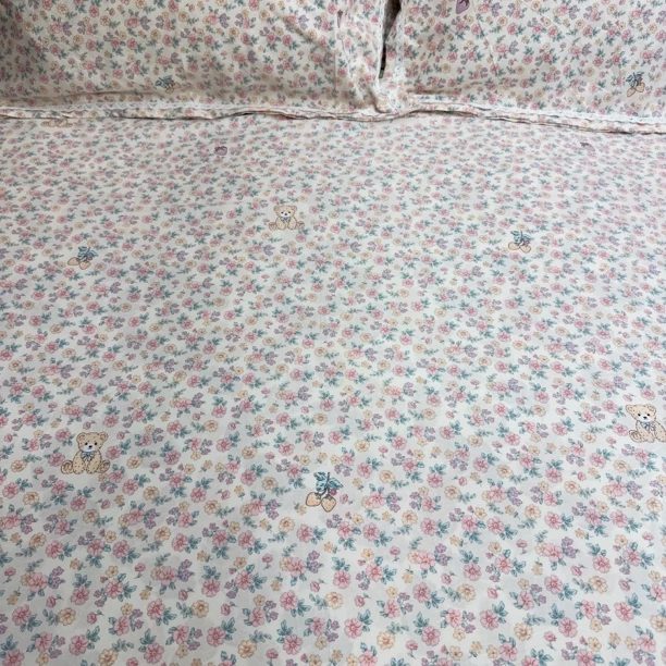 软软@棉（糯糯熊）2.35×2.45亲肤舒适柔软透气免费加工床单花边款3