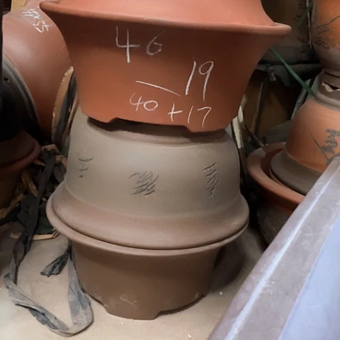 紫砂花盆大四角碗盆一个