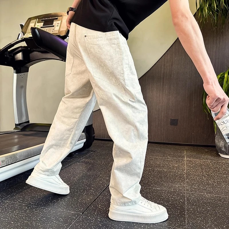 仓石一树高级感弯刀裤男潮流宽松阔腿裤痞帅男裤2025新款夏季直筒