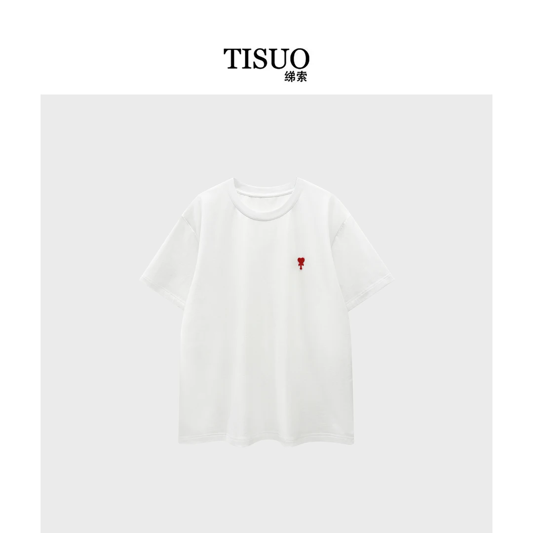 TISUO/绨索三防棉男女同款半袖爱心T短袖TS860660